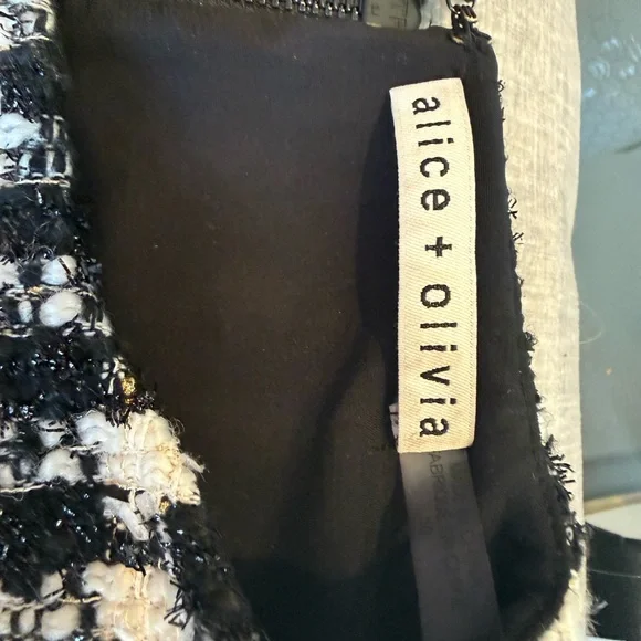 Alice + Olivia Clyde Houndstooth Tweed Sheath Dress - Picture 5 of 6